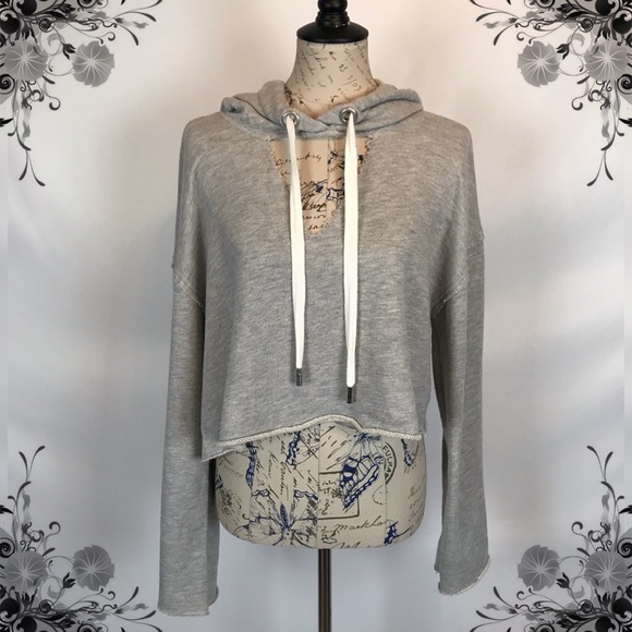 Kendall & Kylie Tops - Kendall + Kylie Hooded Cut Sweatshirt.